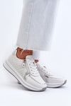 Luxury Women's Natural Leather Sneakers with Comfortable 2.5cm Platform and Sturdy Heel Support