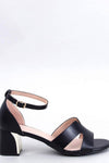 Inello Women's Stylish Heel Sandals in Eco Leather - 5.5 cm Comfort Heels with Adjustable Ankle Strap