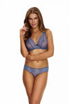 Sensual Blue Lace Underwired Bralette for Medium to Large Busts with Adjustable Straps