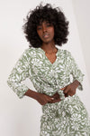 Soft Viscose Blouse With Sweetheart Neckline And Decorative Front Pleat - Colourful Print
