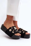 Women's Chunky Platform Sandals with Cute Badges – Comfortable Summer Footwear