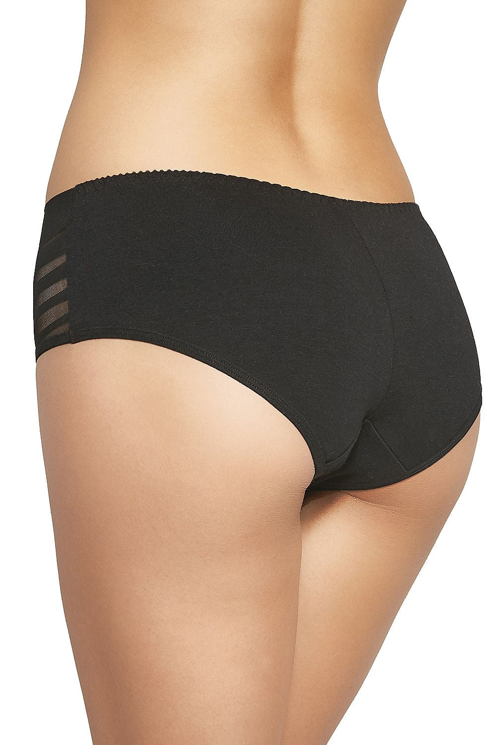 Gabidar Elegant Mesh Accented Low-Cut Panties With Cotton Liner - Women's Luxury Figs