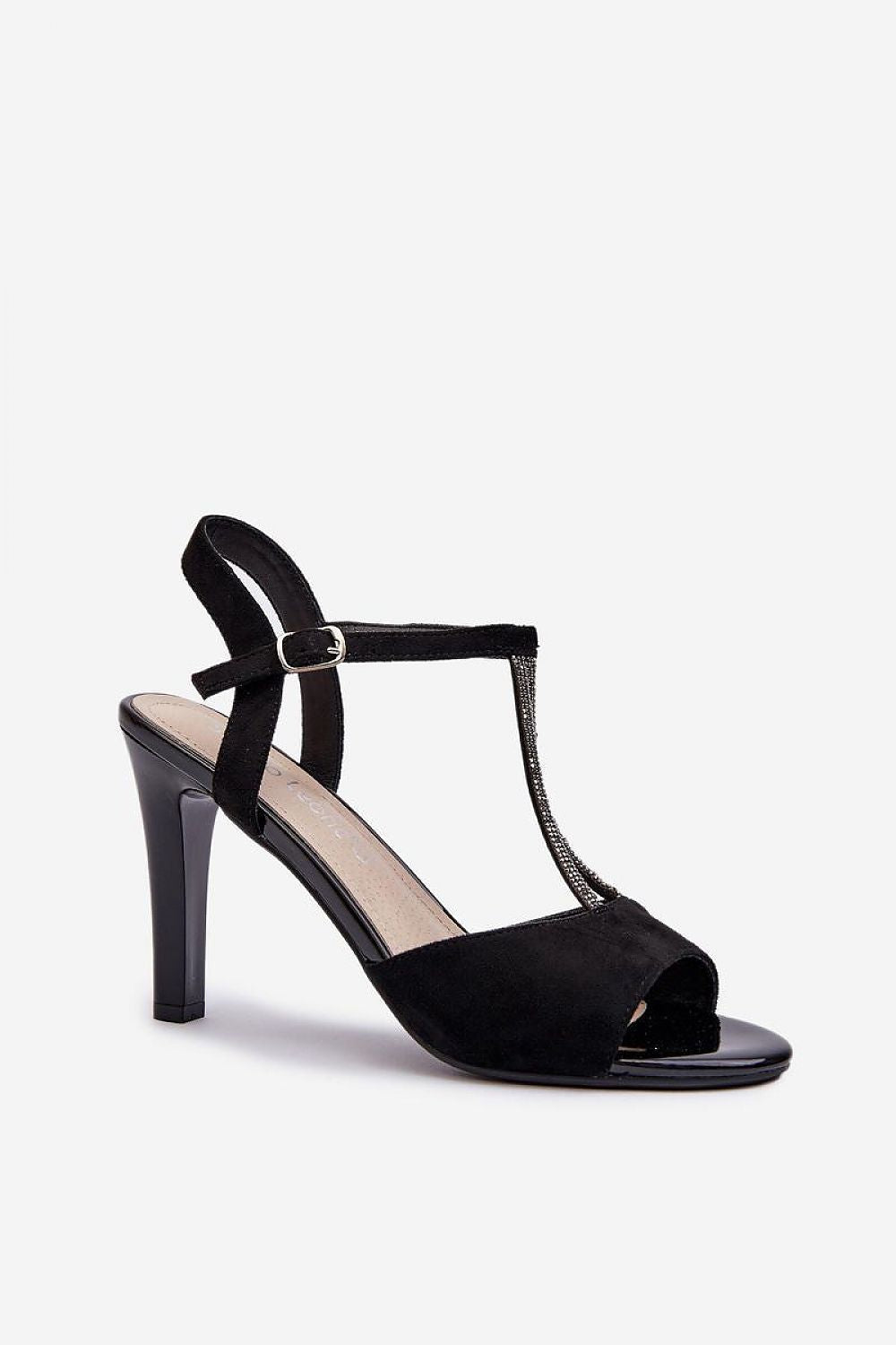 Elegant Faux Suede Stiletto Heel Sandals with Charming Straps for Women