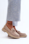 Luxury Women's Suede Moccasins with Natural Leather Footbed - Practical & Fashionable Comfort