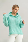 Elegant Long-Sleeved Hooded Jumper with Fashionable Decorative Pocket by Figl