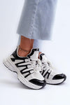 Elegant Artificial Leather Sport Shoes with Thick Sole and Removable Foam Insole for Comfort