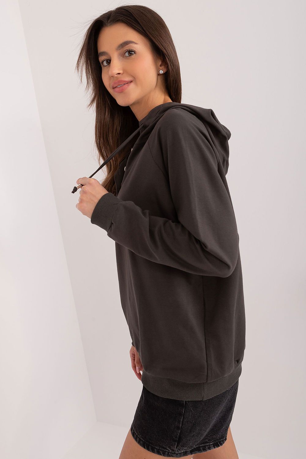 Elegant Women's Casual Hoodie in 90% Cotton with Adjustable Fit and Sporty Design