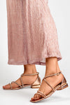 Elegant Pink Women’s Eco-Friendly Leather Heel Sandals with 2.5 cm Block Heel by PRIMO