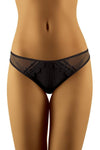 Luxury Wolbar Sisi Panties in Smooth Tulle and Lace - Elegant Striped Knit, Women’s Sizes S to L
