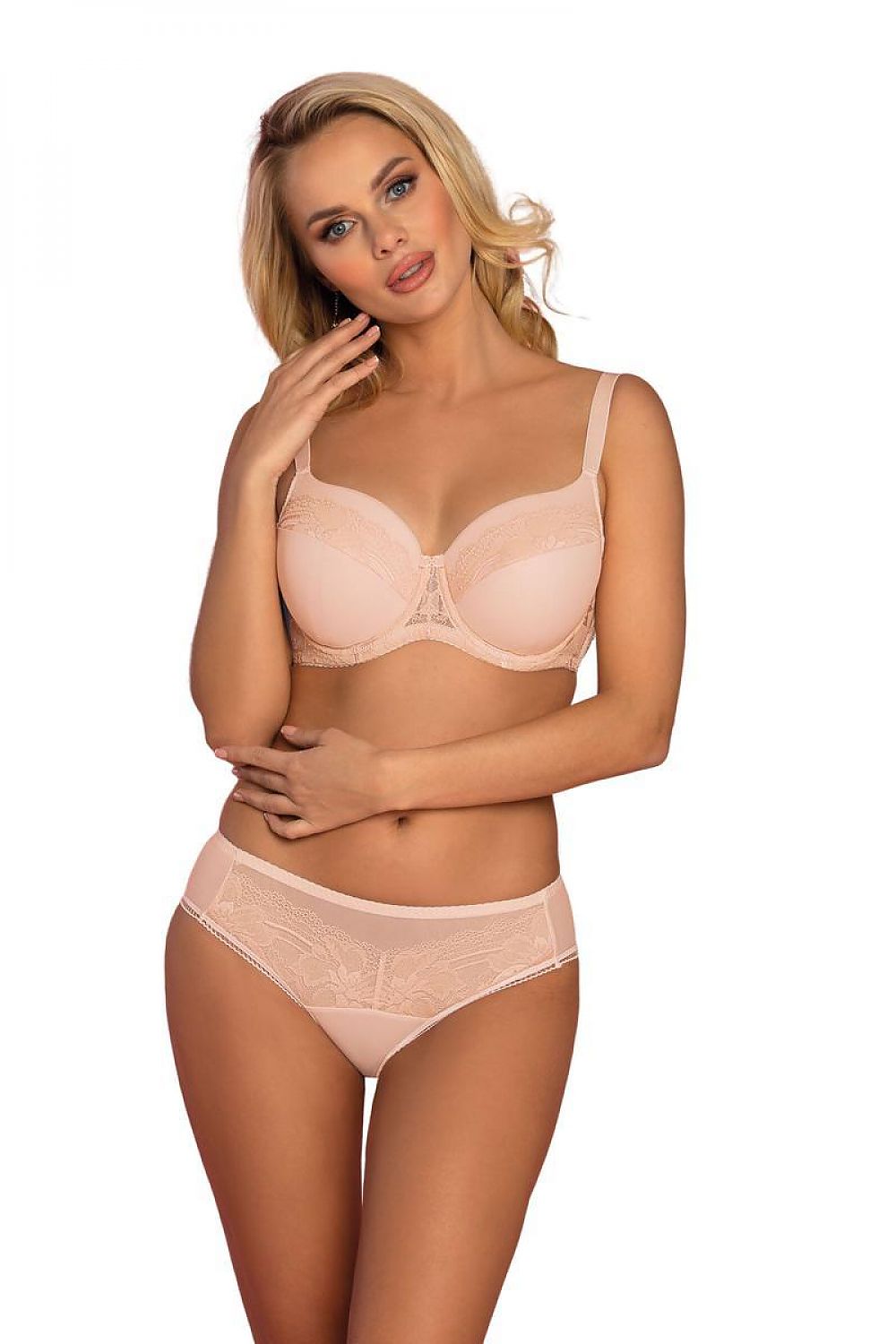 Elegant Vena Full Cut Panties with Lace and Mesh Inserts | Comfortable Knit Fabric