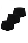 Luxury Women's Black Boxer Shorts - Comfortable Cotton & Spandex Blend, Perfect Fit, Chic Style
