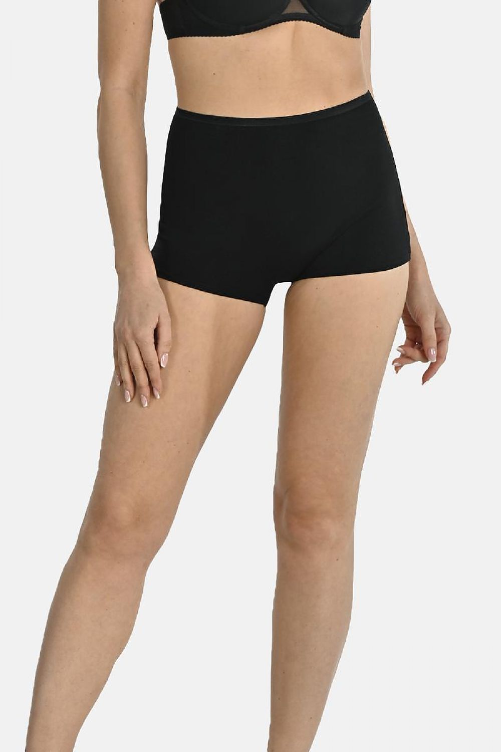 Luxury Women's Black Boxer Shorts - Comfortable Cotton & Spandex Blend, Perfect Fit, Chic Style