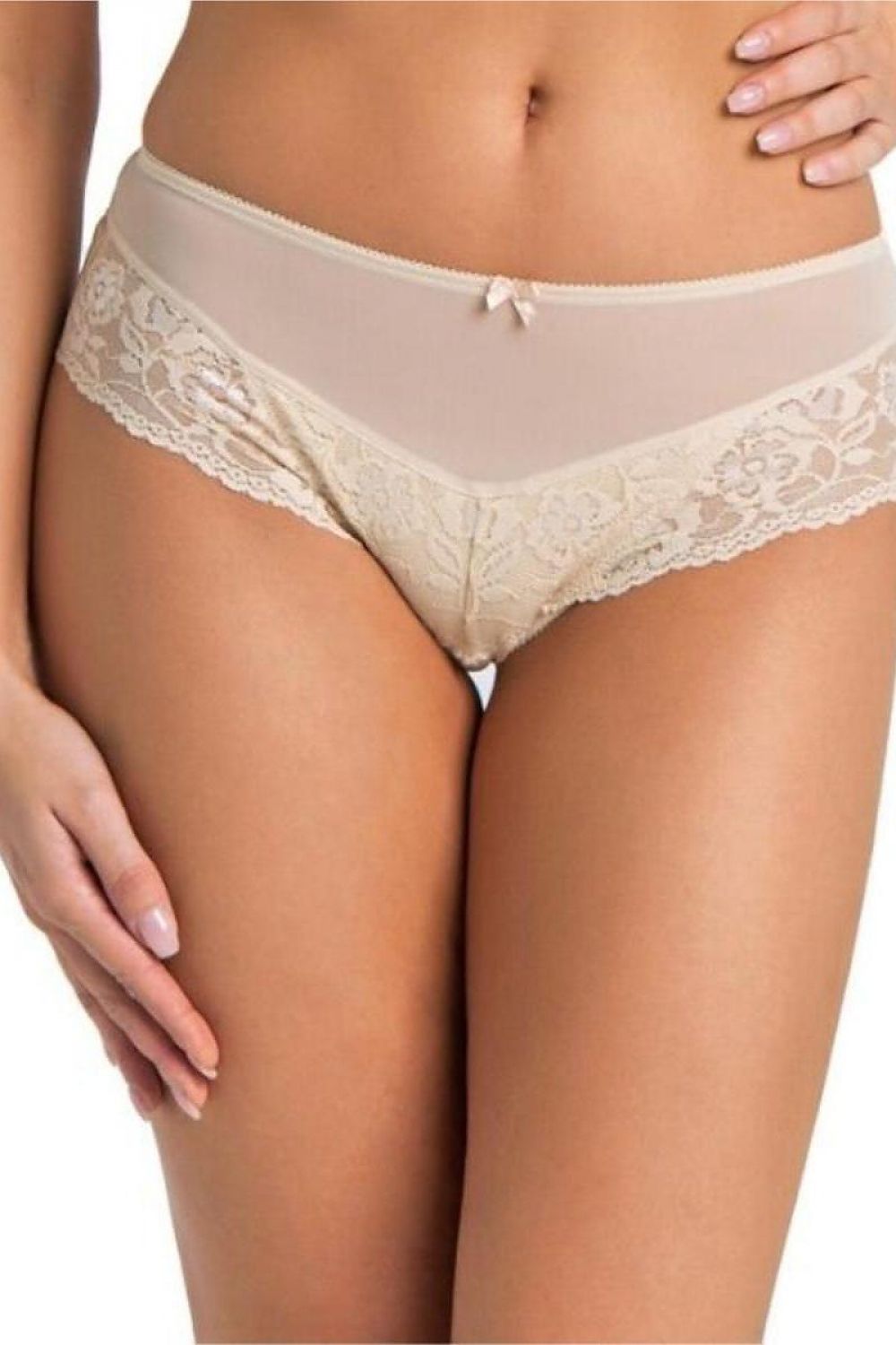 Amelia Women's Black Lace Mesh Panties – Seamless Comfort & Elegance