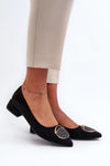 Elegant Eco-Suede Heel Pumps with Pointed Nose and Leather Insole – Perfect for Formal and Everyday Wear