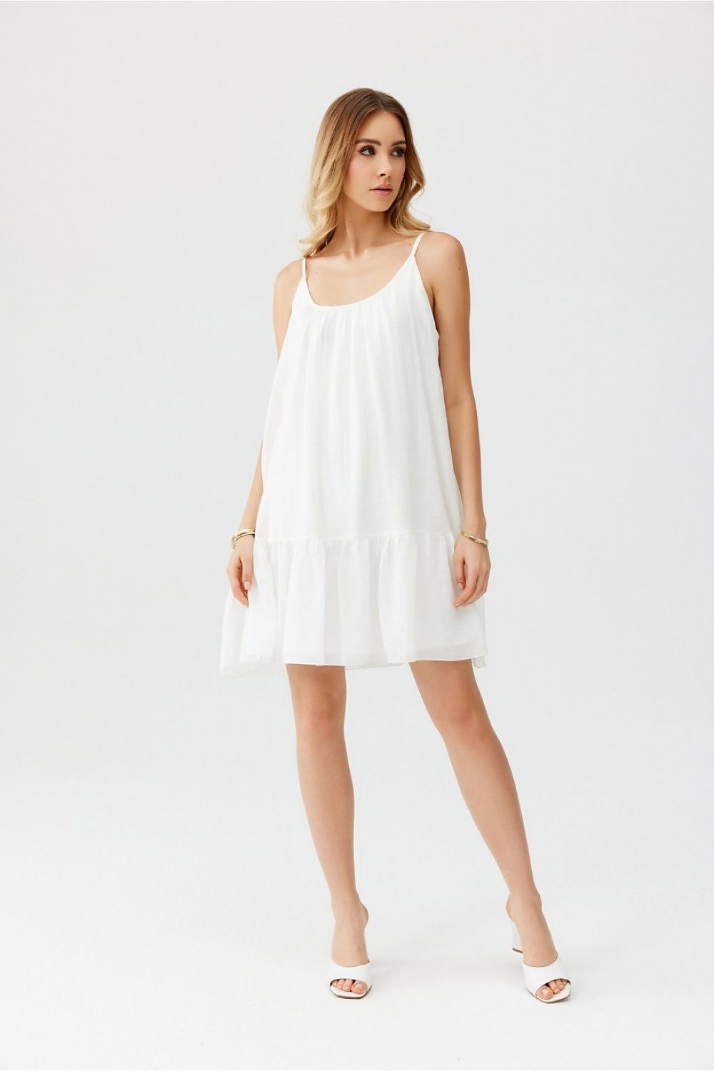 Elegant Strapless Summer Dress with Frill - Roco Fashion Seville Collection