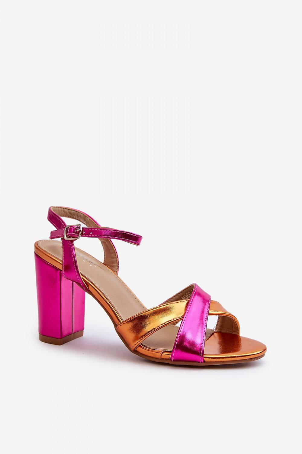 Women's Eco Leather Stiletto Heel Sandals with Intertwining Straps - Elegant Comfort