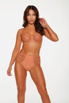 Elegant Soft Bra in Summer Apricot with Delicate Lace and Lightweight Design by Bella Misteria