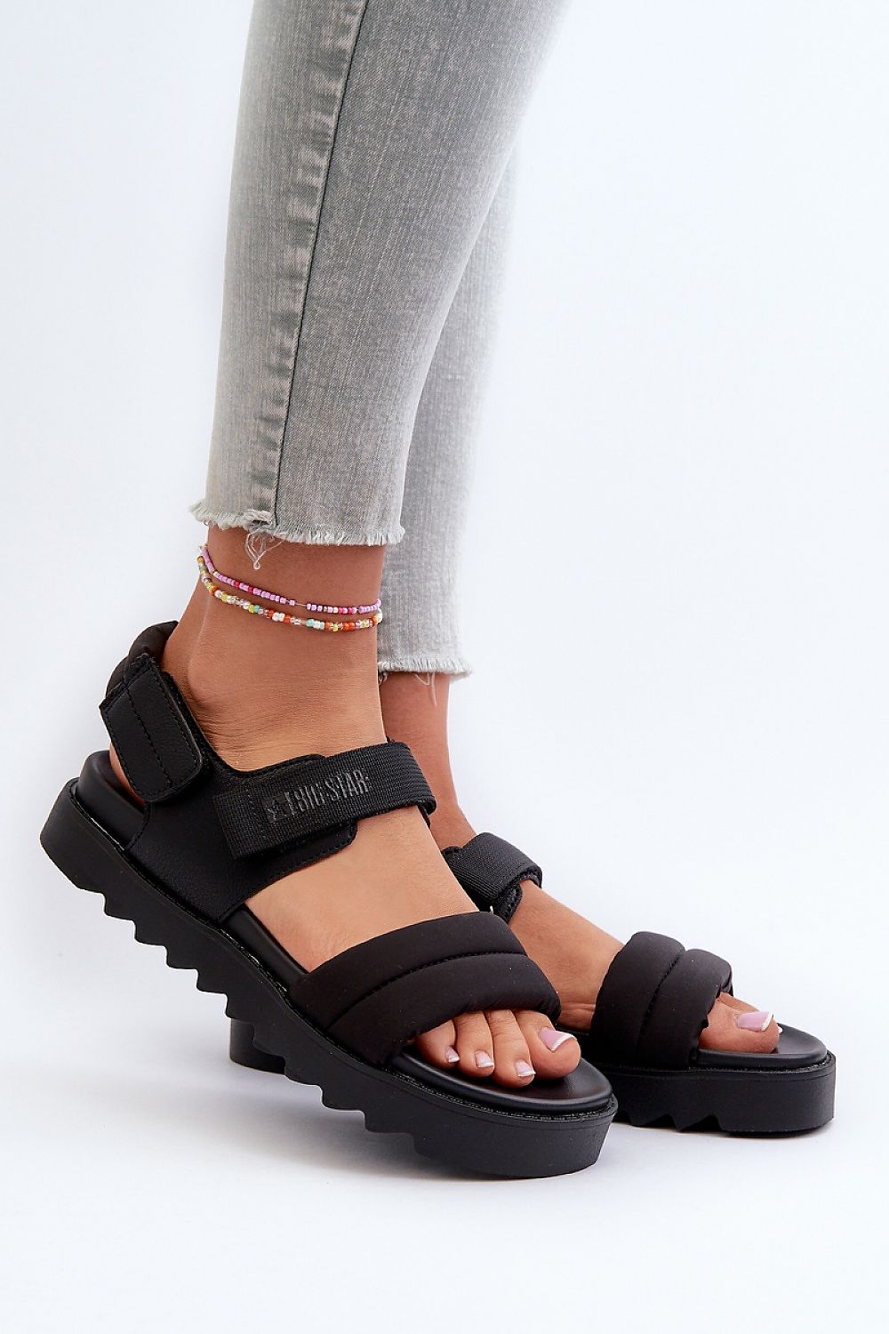 Big Star Women's Platform Sandals with Velcro Fastening for Ultimate Comfort - 3.5cm Height