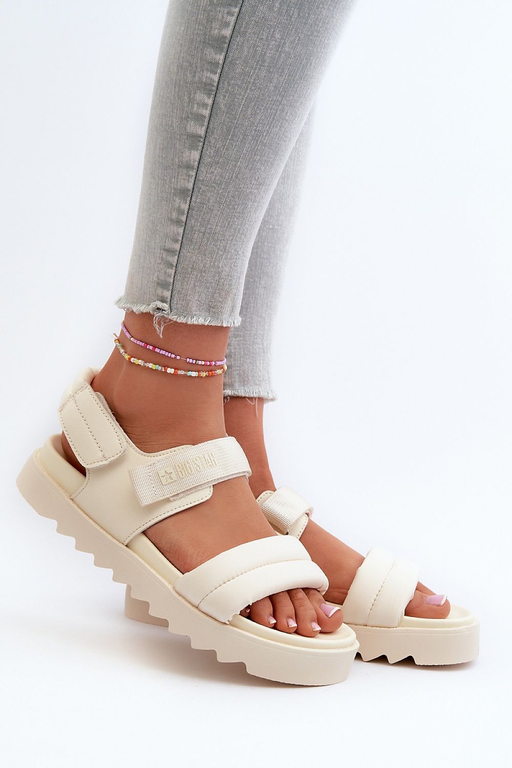 Big Star Women's Platform Sandals with Velcro Fastening for Ultimate Comfort - 3.5cm Height