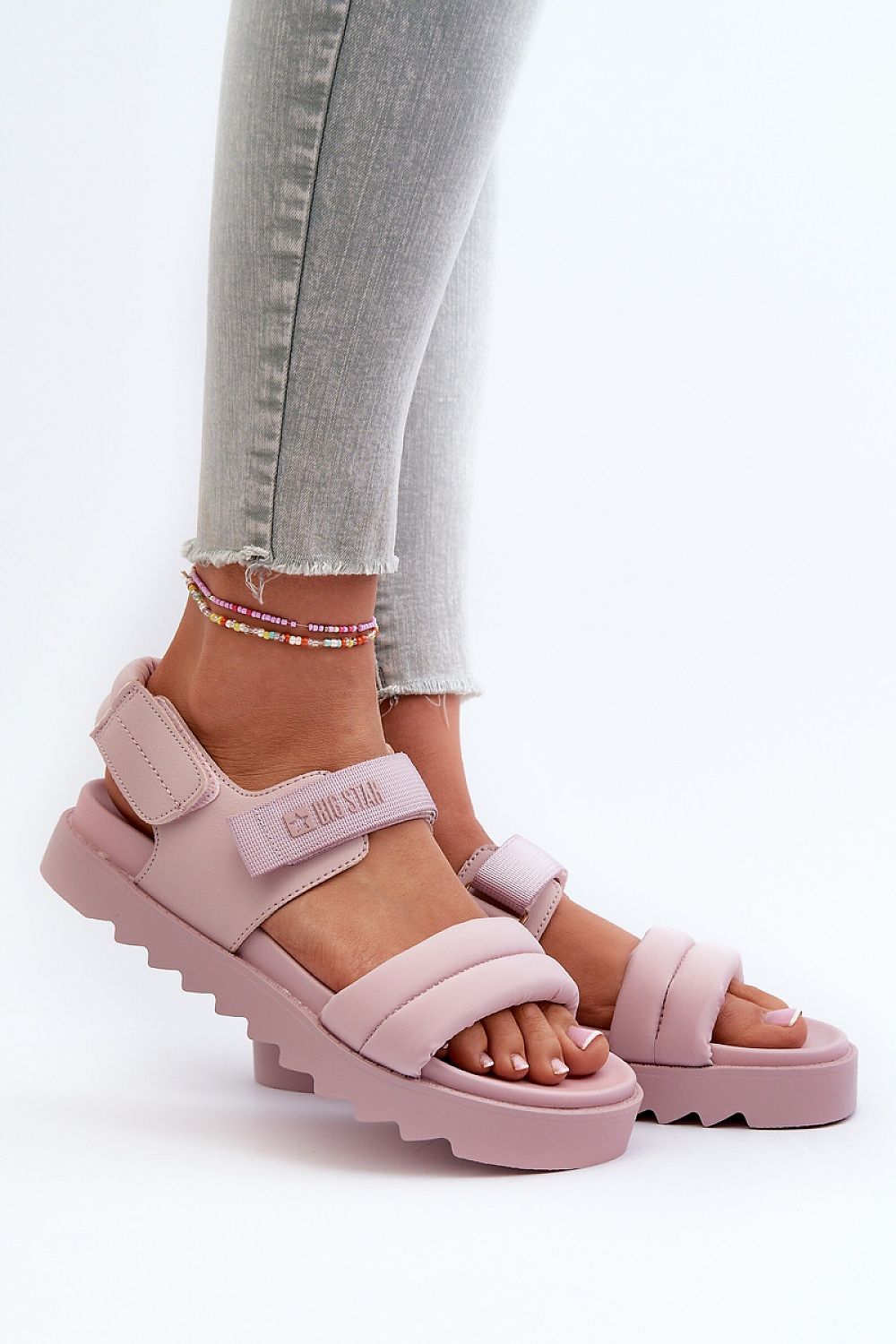 Big Star Women's Platform Sandals with Velcro Fastening for Ultimate Comfort - 3.5cm Height