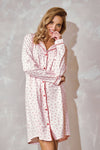 Elegant Taro Nightshirt – Luxurious Cotton Gown with Timeless Design, Practical Pocket & Comfortable Fit
