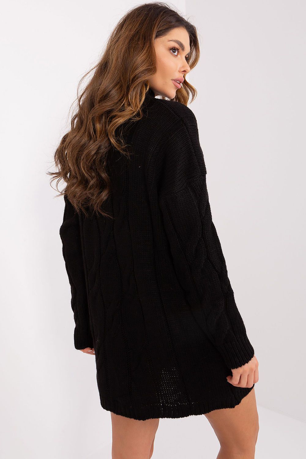 Elegant Turtleneck Dress with Mixed Wool and Acrylic Blend for Everyday Glamour