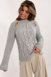 Womens Luxe Badu Jumper - Soft Acrylic Wool Blend Sweater with Classic Round Neckline