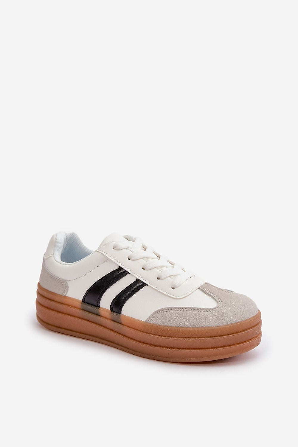 Trendy Platform Sneakers for Women - Stylish Imitation Leather with 7cm Upper Height