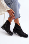 Women's Eco Suede Ankle Boots with Lace Upper and Zipper Closure - Comfort & Style for Spring