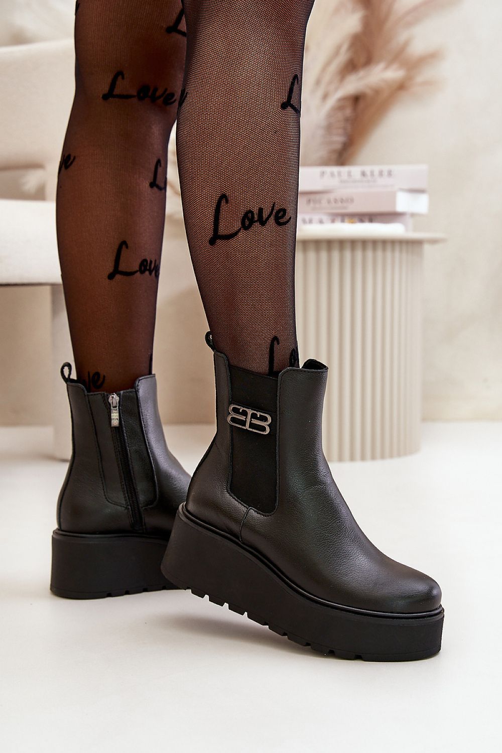 Luxury Women's Natural Suede Buskin Boots with Felt Insulation and 6.5cm Heel Height