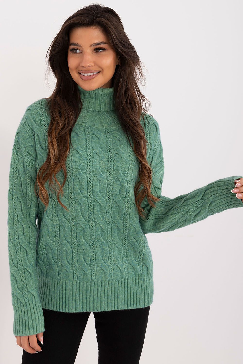 Luxurious Turtleneck Sweater for Women | Acrylic-Polyester Blend | Ideal for Cooler Days