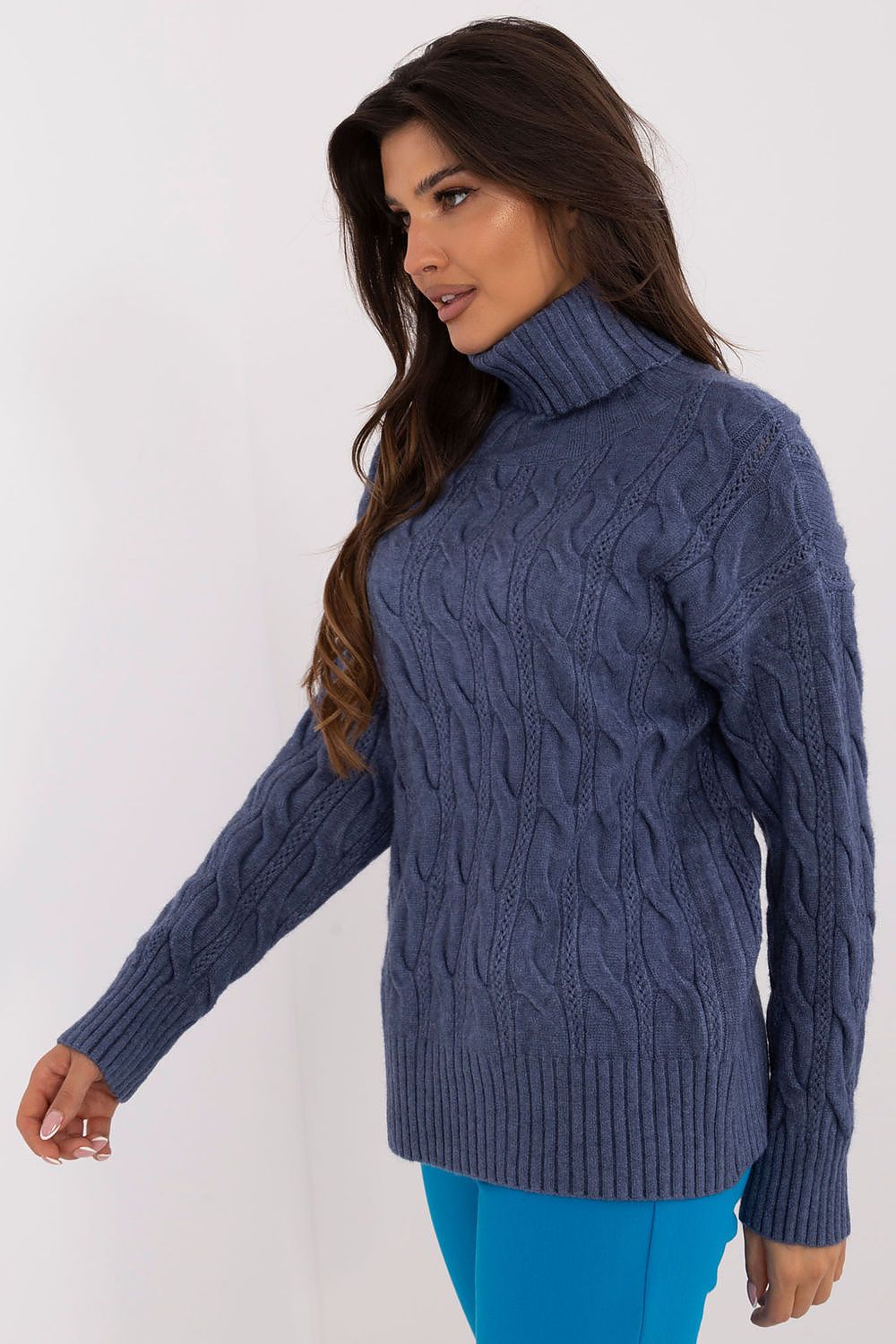 Luxurious Turtleneck Sweater for Women | Acrylic-Polyester Blend | Ideal for Cooler Days