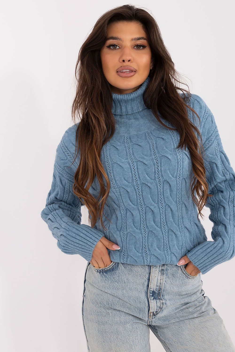 Luxurious Turtleneck Sweater for Women | Acrylic-Polyester Blend | Ideal for Cooler Days