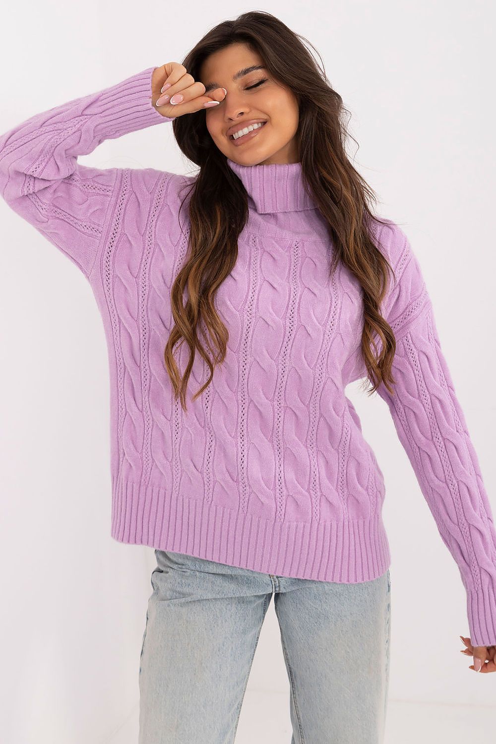 Luxurious Turtleneck Sweater for Women | Acrylic-Polyester Blend | Ideal for Cooler Days
