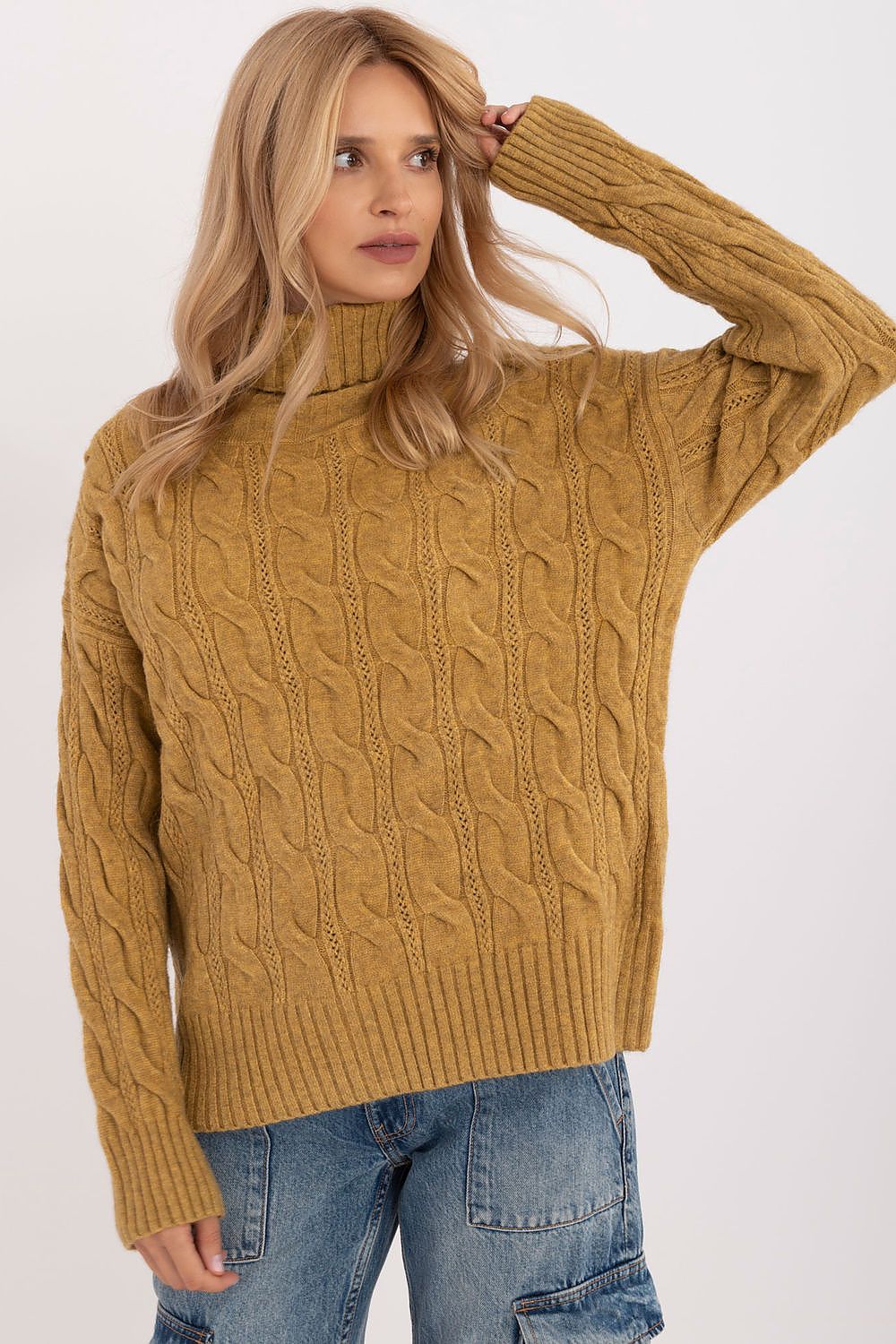 Luxurious Turtleneck Sweater for Women | Acrylic-Polyester Blend | Ideal for Cooler Days
