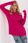 Women's AT Casual Sweater - Soft Viscose Blend, Long Sleeves, Classic Round Neckline, Versatile Style