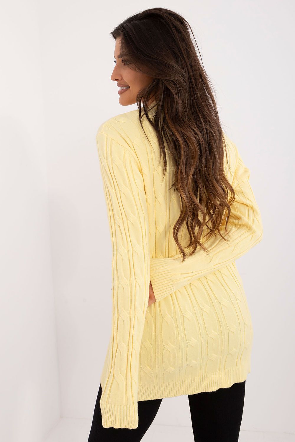 Women's AT Casual Sweater - Soft Viscose Blend, Long Sleeves, Classic Round Neckline, Versatile Style