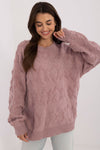 Elegant Ladies' Casual Sweater with Varied Texture, Long Sleeves, and Round Neckline