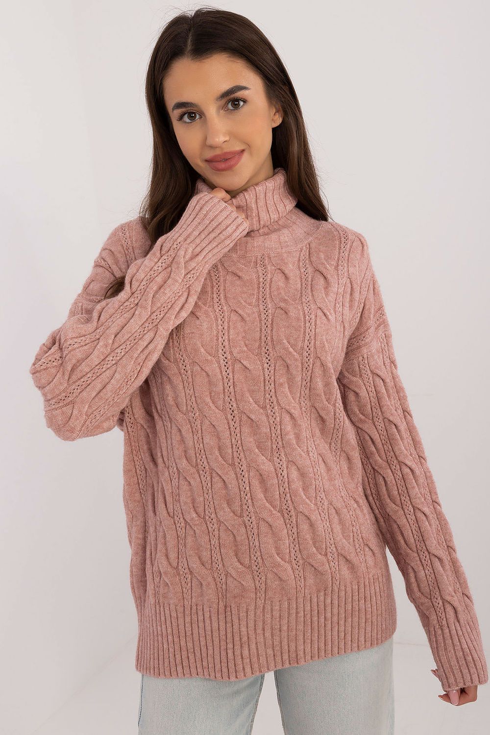 Luxurious Turtleneck Sweater for Women | Acrylic-Polyester Blend | Ideal for Cooler Days