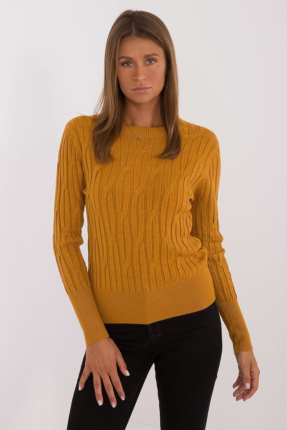 Elegant Casual Women's Sweater - Soft Viscose, Nylon & Polyester Blend, Round Neck, Long Sleeves