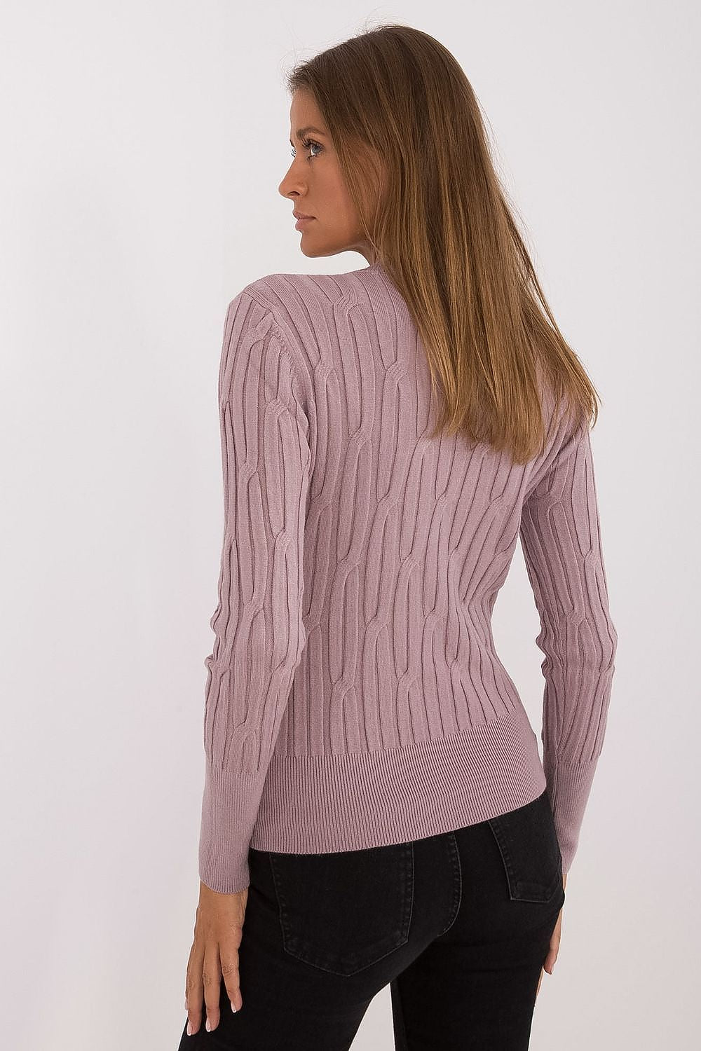 Elegant Casual Women's Sweater - Soft Viscose, Nylon & Polyester Blend, Round Neck, Long Sleeves