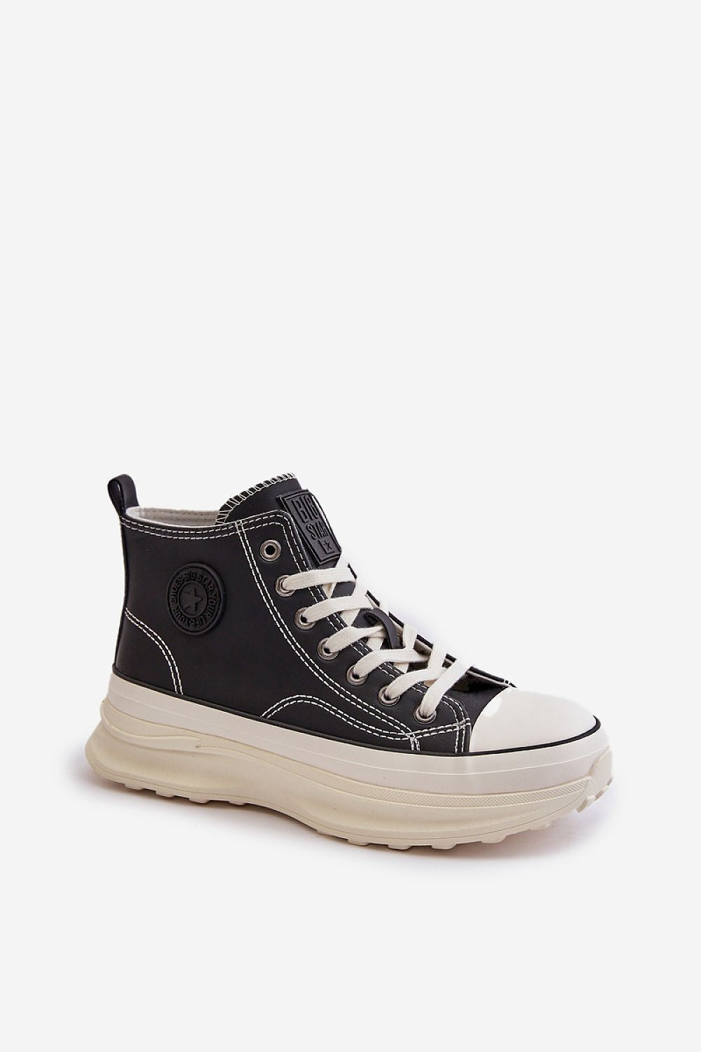 Elevate Your Look with Big Star Women's PU Sneakers - 4.5Cm Platform, Timeless Style, Ultimate Comfort