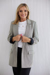 La Aurora Feminine Jacquard Knit Jacket with Silver Lurex - Elegant Comfort for Mature Women