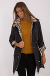 Luxury Women's Transitional Jacket by MBM – Stylish Animal Motif, Detachable Hood, Polyester Comfort
