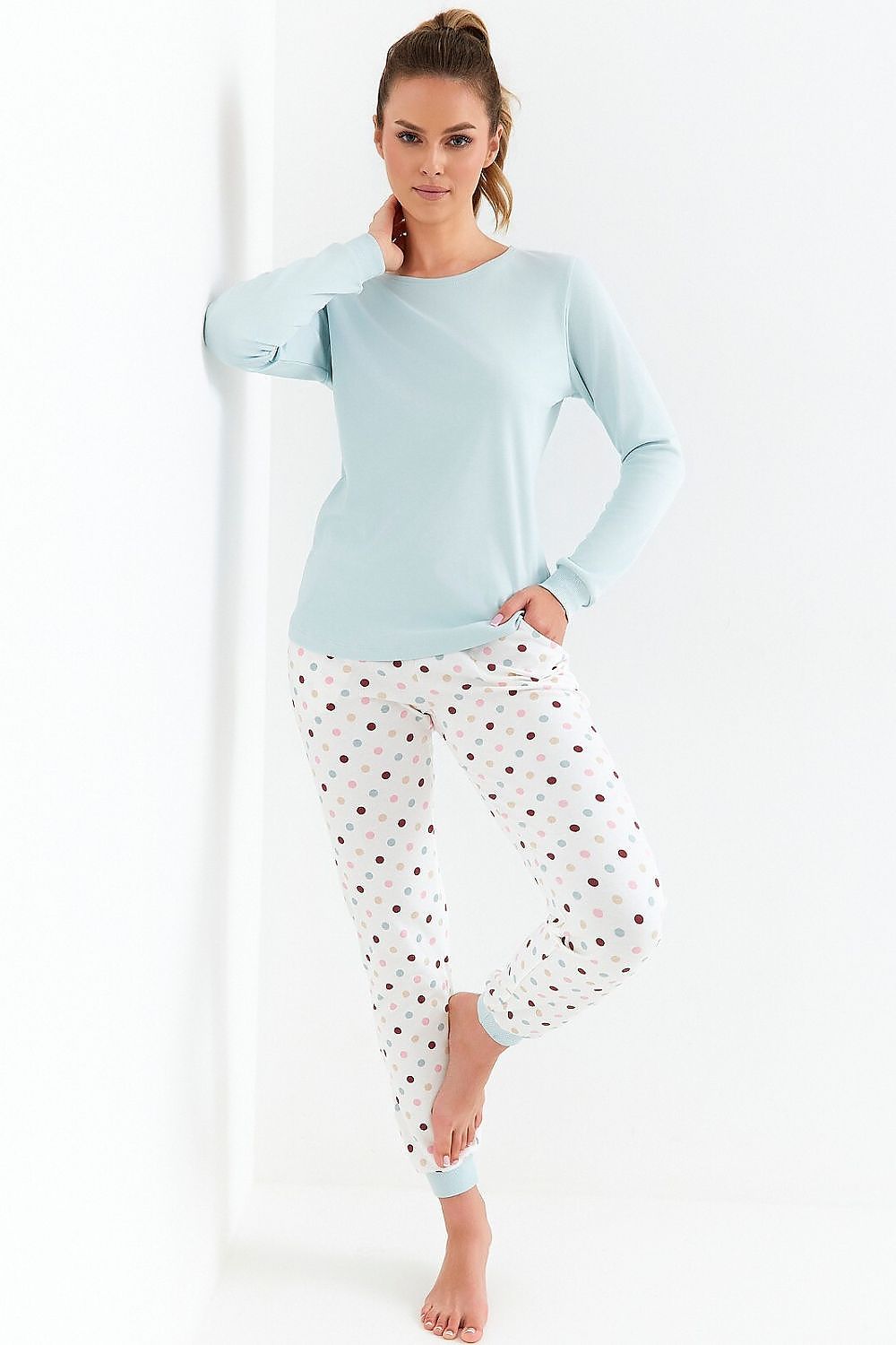 Luxury Women's 100% Cotton Pyjamas Set with Pockets, Long Sleeves, Comfortable Fit and Elegant Design