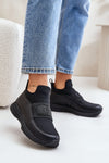 Luxury Women's Suede Sneakers with Platform and Thick Lacing - Comfortable Everyday Wear