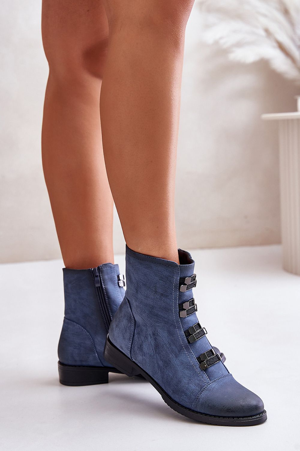 Jezzi Eco Leather Ankle Boots With Zipper, Insulated For Comfort - Stylish Autumn/Winter Footwear