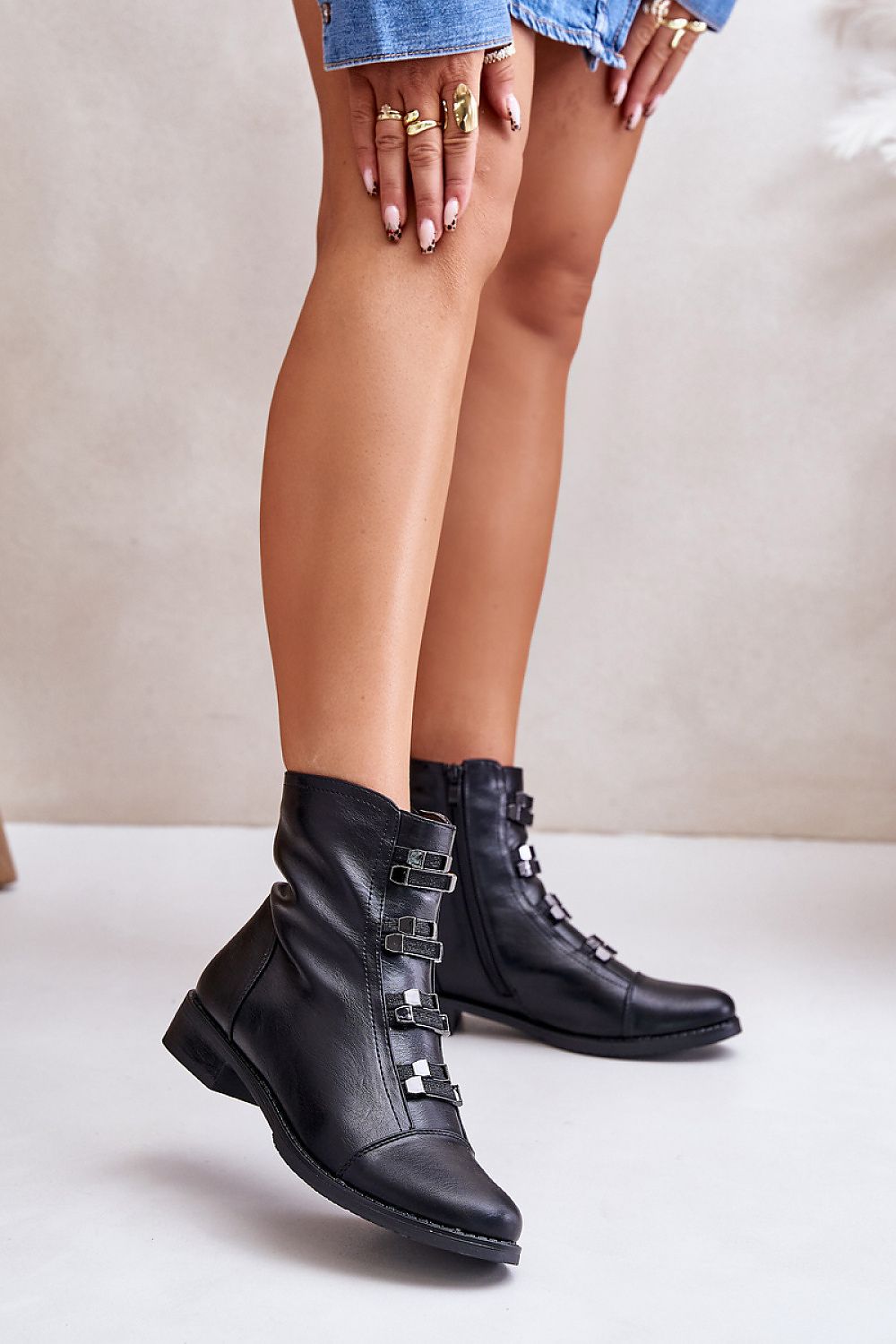 Jezzi Eco Leather Ankle Boots With Zipper, Insulated For Comfort - Stylish Autumn/Winter Footwear