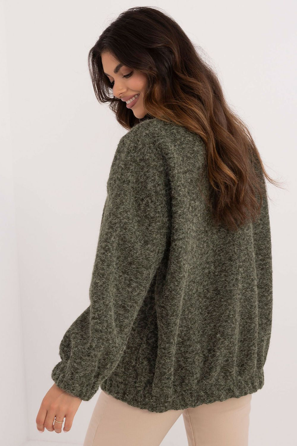 Elegant Long-Sleeve Unbuttoned Cardigan by Italy Moda - Soft 100% Polyester Comfort