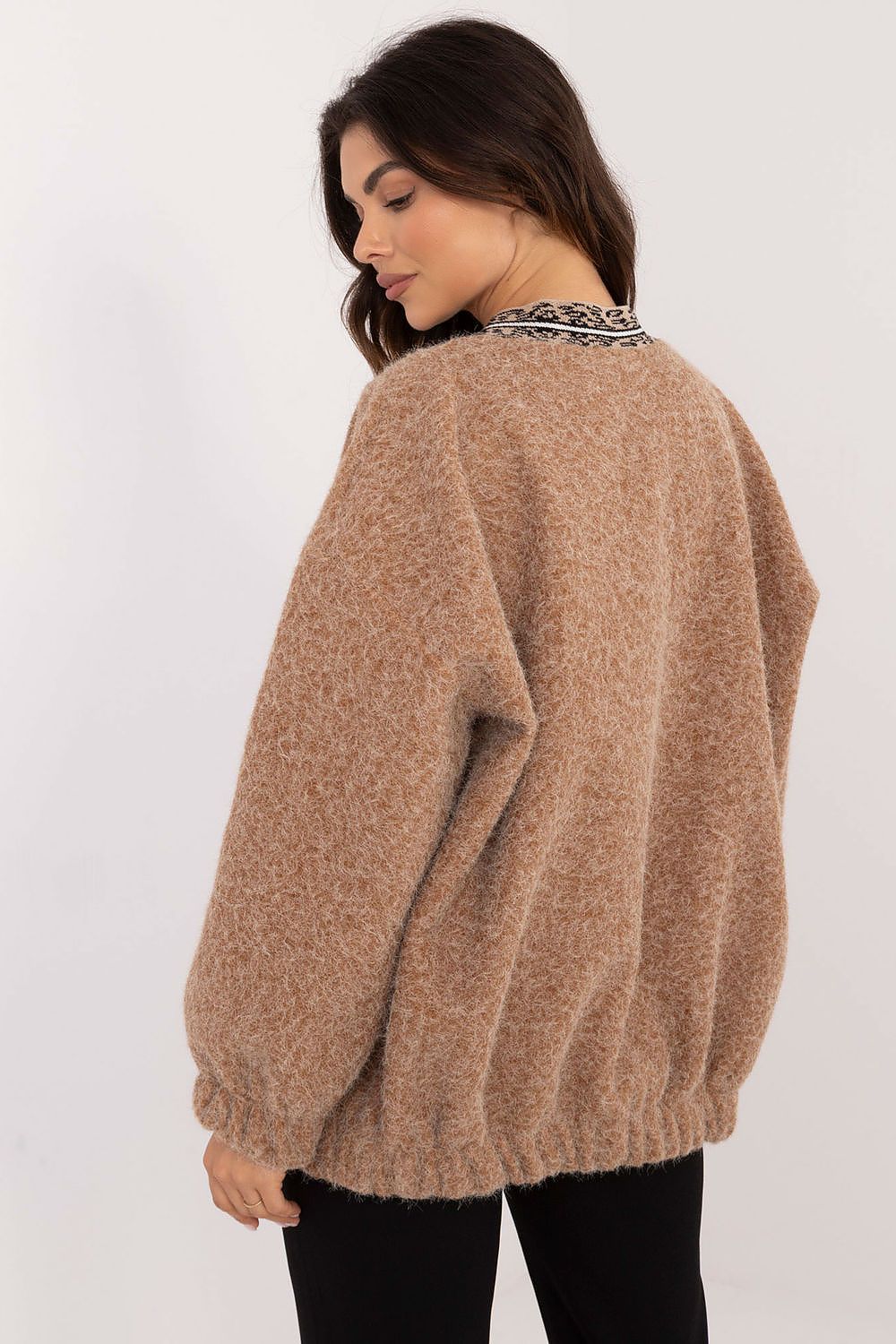 Elegant Long-Sleeve Unbuttoned Cardigan by Italy Moda - Soft 100% Polyester Comfort